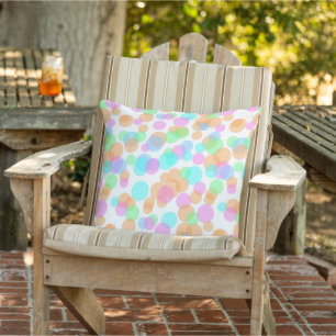 Modern Cute Funky Whimsical Summer Dots Pattern Cushion