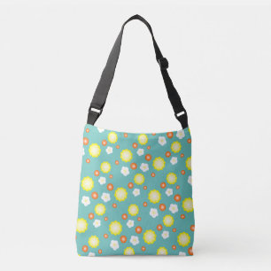 Modern cute gradient Daisy flowers pattern girly Crossbody Bag