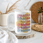 Modern Cute Grandma Love Gift  Coffee Mug<br><div class="desc">Celebrate grandma with this colourful and retro-inspired mug! Featuring a repeated "Grandma" text in soft,  pastel hues over a backdrop of warm hearts,  this mug is a sweet and stylish way to show appreciation. Perfect as a thoughtful gift for Mother's Day,  birthdays,  or any special occasion.</div>