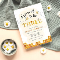 Modern Cute It’s so sweet to bee three birthday