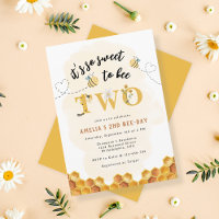 Modern Cute It’s so sweet to bee two 2nd birthday