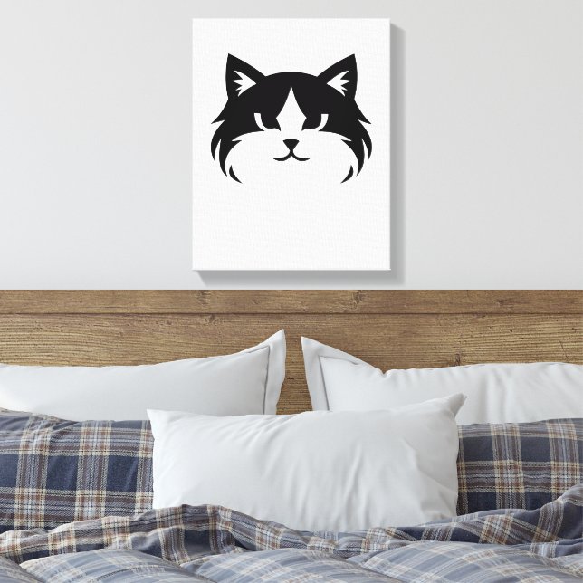 Modern Cute Kitty Wall Art Decor (Insitu(Bedroom))