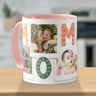 Modern Cute Mum Mummy Kids Baby Photo Collage  Mug