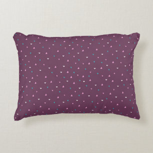 Modern cute pattern with triangles. Vintage illust Decorative Cushion