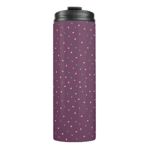 Modern cute pattern with triangles. Vintage illust Thermal Tumbler