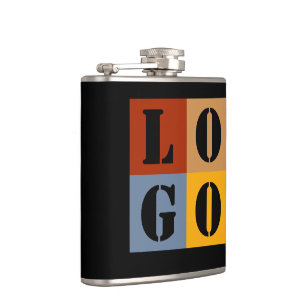 Modern Cute Personalised Gifts Black Simple Hip Flask