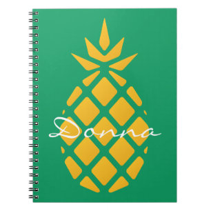 Modern Cute Pineapple Spiral Notebook