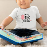 Modern Cute Pink Ballon Onederful Birthday Baby Bodysuit<br><div class="desc">This baby girl bodysuite features a pink balloon and heart illustration,  and I'm so Onederful spelled out in a cute handwritten font. This baby jumpsuite is the perfect outfit for your baby's first birthday party celebration. You can change balloon and text colours if you like!</div>