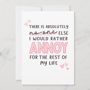 Modern Cute Pink Funny Relationship and family Invitation