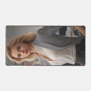 Modern Cute Pink Girl Boss best Girly Gift Desk Mat