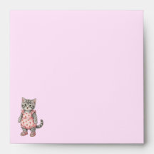Modern Cute Pink Kitty   Kids Birthday Designs
