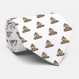 Modern Cute Poop Emoji Tie