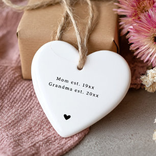 Modern Cute Pregnancy Announcement to Grandparents Ceramic Tree Decoration