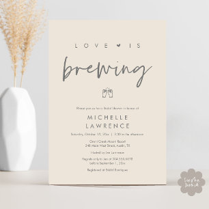 Modern Cute Romantic Beer Party Bridal Shower Invitation