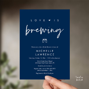 Modern Cute Romantic Beer Party Bridal Shower Invitation