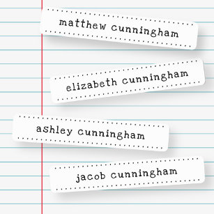 Modern Cute Simple Typography Frame Add Four Names