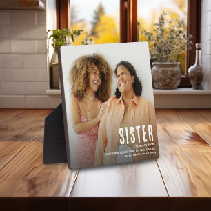Modern Cute SISTER Definition Photo  Plaque