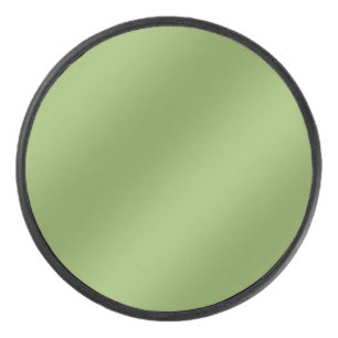Modern cute Solid Green gradient Wave pattern Hockey Puck