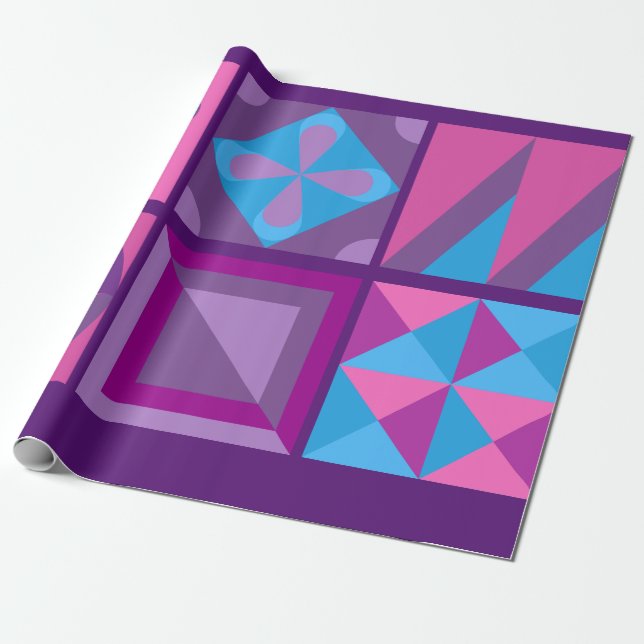 Modern,Cute,Stylish,Geometric Wrapping Paper, WP30 Wrapping Paper (Unrolled)