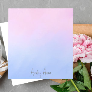 Modern Cute Trendy Stylish Purple Pink Blue Notepad