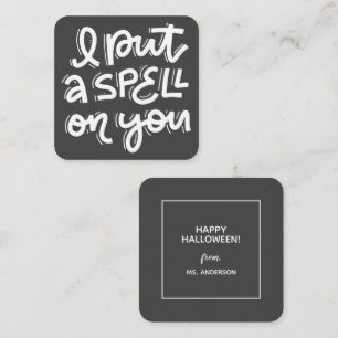 Modern Cute Typography Happy Halloween Enclosure Card