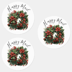  Modern Cute Watercolor Christmas wreath Wishes
