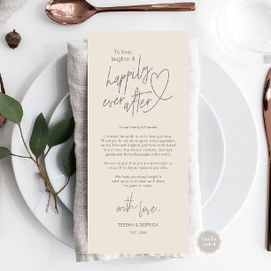 Modern cute, Wedding Place Setting Thank You Card