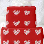Modern Cute White Red Hearts Elegant Romantic Love Wrapping Paper<br><div class="desc">A simple yet gorgeous Valentine's Day hearts wrapping paper. If you like this design on other items,  please inbox us. We will list them for you. Do check out our other themed stores.</div>