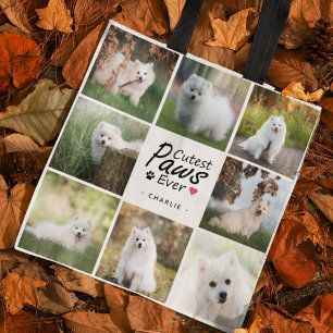 Modern Cutest Paws Ever Cute Pet Dog Photo Collage Tote Bag