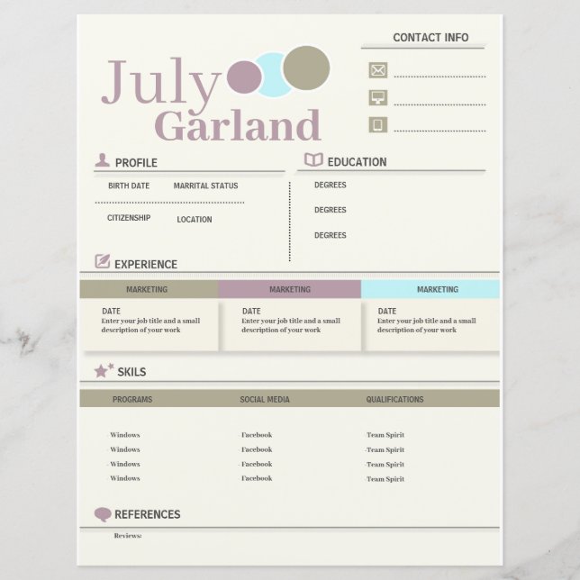 Modern CV - Resume Fully Customisable  (Front)