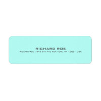 Modern Cyan Professional Return Address Label