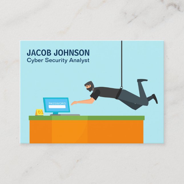Modern Cyber Security Analyst Business Card (Front)