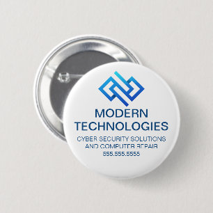 Modern Cyber Security Computer Technology Company 6 Cm Round Badge