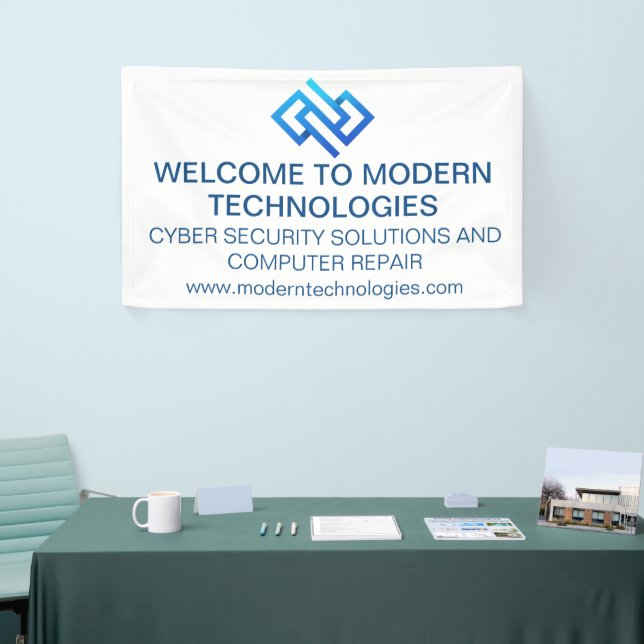 Modern Cyber Security Computer Technology Company Banner (Tradeshow)