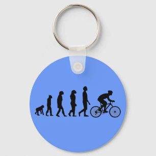 Modern Cycling Human Evolution Scheme Key Ring