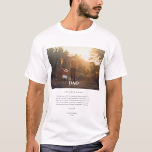 Modern Dad and Daughter Photo Funny Letter T-Shirt