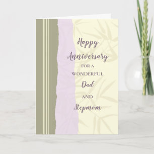 Modern Dad and Stepmom Wedding Anniversary Card