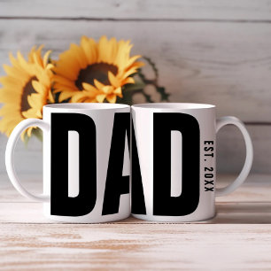 Modern Dad Big Typography Father's Day Custom Coffee Mug