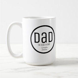 Modern Dad Established Simple Kids Names Coffee Mug