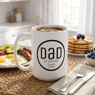 Modern Dad Established Simple Kids Names Coffee Mug