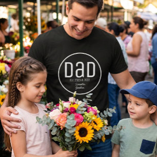Modern Dad Established Simple Kids Names T-Shirt