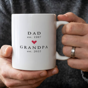 Modern Dad Grandpa Year Est. Coffee Mug