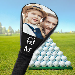 Modern Dad Personalised Monogram & Photo Golfer Golf Head Cover