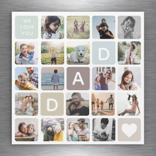 Modern Dad Photo Collage Father's Day Family Love