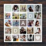 Modern Dad Photo Collage Father's Day Family Love Jigsaw Puzzle<br><div class="desc">We love you,  Dad! Modern father's day photo collage design featuring 20 of your favourite family photos - and a custom message on a modern,  trendy muted earth tone backdrop. A wonderful keepsake gift!</div>