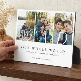 Modern Dad Photo Collage Fathers Day keepsake Gift Plaque