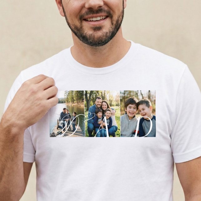 Modern Dad Photo Collage Fathers Day keepsake Gift Tri-Blend Shirt (Modern Dad Photo Collage Fathers Day keepsake Gift Tri-Blend Shirt)