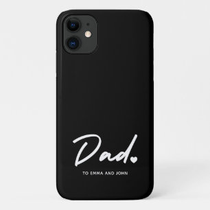 Modern Dad Script Kid's Name  Case-Mate iPhone Case