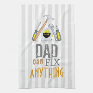 Modern Dad Simple Tool Men's Fix It Anything Tea Towel