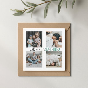 Modern Dad Superhero Family Photo Card